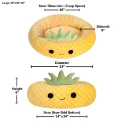 Maui The Pineapple - Squishmallows Pet Bed -Squishmallows ATG003317 2023 SQMPET Large 3 lpr
