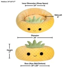 Maui The Pineapple - Squishmallows Pet Bed -Squishmallows ATG003317 2023 SQMPET Medium 3 lpr