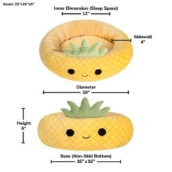 Maui The Pineapple - Squishmallows Pet Bed -Squishmallows ATG003317 2023 SQMPET Small 3 lpr