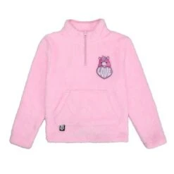 Squishmallows Squshmallows Lola The Unicorn Patch Long Sleeve Pink Youth Girl's Faux Shearling Quarter Zip Pullover -Squishmallows GUEST 0f4d81cb ec4f 4cf3 b1f9 38a6be084061