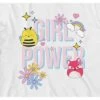 Squishmallows Girl Power Crew Neck Short Sleeve White Youth Girl's T-shirt