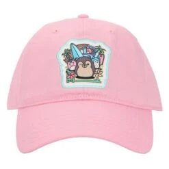 Squishmallows Beach Scene Cradle Pink Baseball Cap