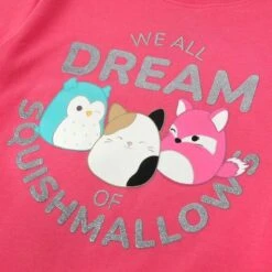 Squishmallows We All Dream Of Squishmallows Youth Girl Pink T-shirt