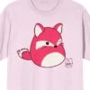 Squishmallows Fifi Crew Neck Short Sleeve Cradle Pink Adult T-shirt