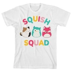 Squishmallows Squish Squad Crew Neck Short Sleeve White Youth Boy's T-shirt -Squishmallows GUEST 4626665a a682 4844 ba05 04fae8dc1db9