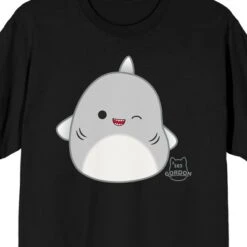 Squishmallows Gordon Crew Neck Short Sleeve Black Adult T-shirt