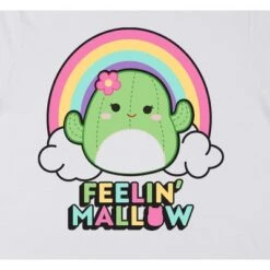 Squishmallows Maritza Feelin' Mallow Crew Neck Short Sleeve White & Green Ombre Women's T-shirt