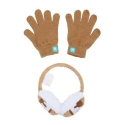 Squishmallows S'More Youth Plush Ear Muffs And Gloves Set