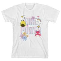 Squishmallows Girl Power Crew Neck Short Sleeve White Youth Girl's T-shirt -Squishmallows GUEST b4b0c374 923c 411b b721 d8ee2e2d0ffb