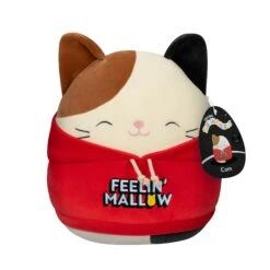 Squishmallows Cam In Hoodie -Squishmallows SQCR00248 12inCamCalicoCatFeelinMallowHoodie IP FrontwTag lpr
